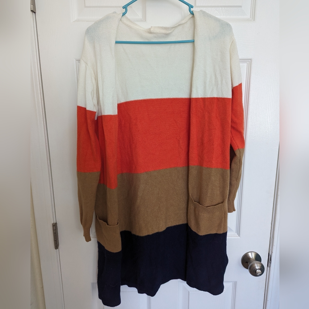 Striped Cardigan Sweater